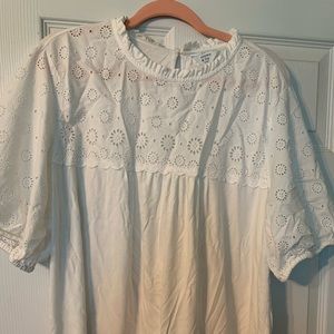 Crown & ivy eyelet knit top